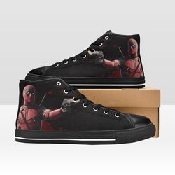 Deadpool Shoes, High-top Sneakers, Handmade Footwear