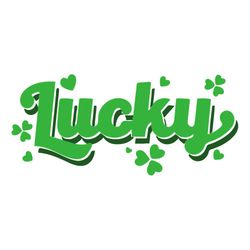 retro lucky shamrock st patricks day svg graphic designs files