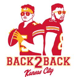 back to back kansas city chiefs svg, nfl svg, football svg, sport svg file cut digital download