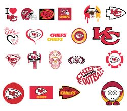 kansas city chiefs svg bundle, kansas city chiefs bundle nfl svg, football svg file cut digital download