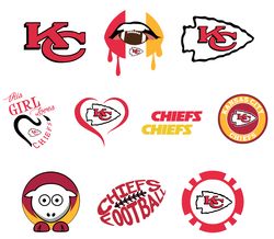 kansas city chiefs bundle, nfl svg, football svg file cut digital download