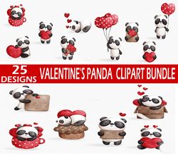 panda clipart, love clipart, love panda clipart file cut digital download