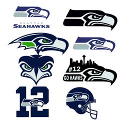 seattle seahawks bundle svg, football svg, nfl svg cricut file cut digital download