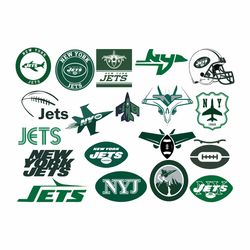 new york jets bundle svg, football svg, nfl svg cricut file cut digital download