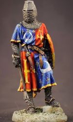 tin toy soldier 54 mm elite painting medieval knight
