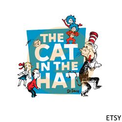 cat in the hat dr seuss day thing 1 thing 2 svg cutting files