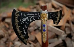 custom hand made leviathan axe , viking axe , handmade double head axe , viking hatchet , gift for him