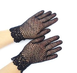 crochet mother of bride victorian wedding lace gloves dark blue bridesmaid lace gloves women summer gloves gift for her