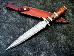 "carbon-steel-knife" hunting-knife-with sheath, fixed-blade-camping-knife, bowie-knife, handmade-knives, gifts-for-me"n