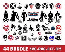 captain america svg bundle files for cricut, silhouette, captain america svg, captain america svg bundle