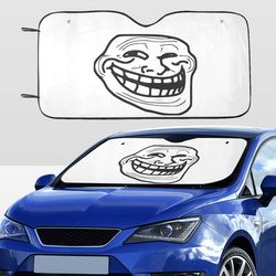 troll face car sunshade