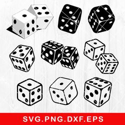 Dice Svg, Two Dice Svg, Gamble Svg, Casio Svg, Gambling Svg, Png Dxf Eps Digital File