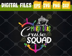 Mardi Gras Cruise Squad Matching Group Family Vacation Party Svg, Eps, Png, Dxf, Digital Download