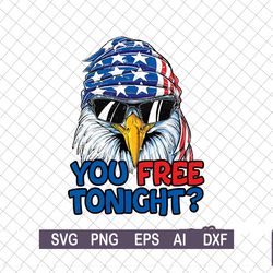 you free tonight svg, merica freedom svg, 4th of july svg, independence day svg, funny eagle mullet american svg