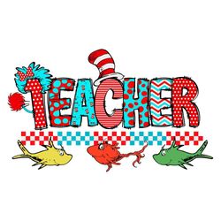 teacher dr seuss read across america day svg cutting files