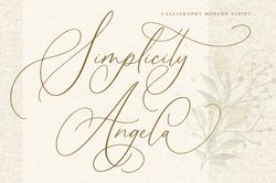 simplicity angela – calligraphy trending fonts - digital font