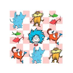 dr seuss day figure thing 1 thing 2 svg graphic designs files