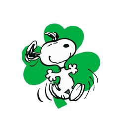 peanuts dancing snoopy st patrick's day svg cutting files