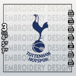 tottenham hotspur fc embroidery designs, tottenham  logo embroidery files, tottenham, machine embroidery pattern