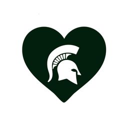 michigan state spartan strong heart svg graphic designs files