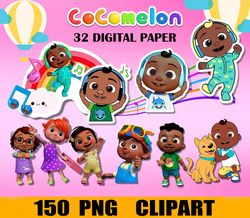 150 cocomelon birthday family bundle png, birthday png, cocomelon png, cocomelon clipart svg file cut digital download