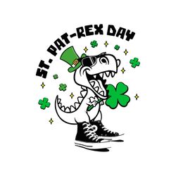 st patrex day lucky saurus shamrock svg graphic designs files