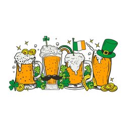 saint patricks day beer drinking squad svg cutting files