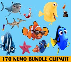 170 nemo dory clipart svg digital download png bundle layered png digital download