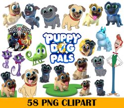 58 puppy dog pals png, puppy dog clipart, layered svg, puppy pals digital download png digital download