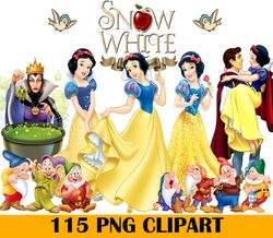 115 snow white png clipart, princess instant digital download png digital download