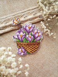 crocus cross stitch pattern basket cross stitch pattern flowers cross stitch pattern butterfly cross stitch pattern pdf