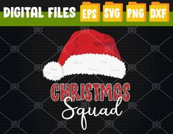 Christmas Squad Santa Hat Funny Matching Family Christmas Svg, Eps, Png, Dxf, Digital Download