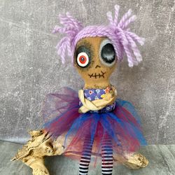 this handmade, creepy doll is the memorable gift for that special someone this halloween.