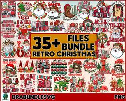 37 retro christmas sublimation png bundle, christmas png bundle, holly png, santa png, jingle png, retro christmas png,