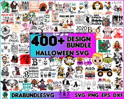 400 halloween svg files for cricut, halloween designs bundle in 4 formats, horror character, png, digital download, matc