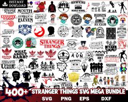 400 stranger things svg bundle, stranger things png bundle, stranger things bundle, stranger things cut files, stranger