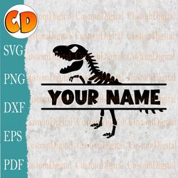 split dinosaur svg, dinosaur lovers, split monogram svg, personalized silhouette, split name frame, digital download