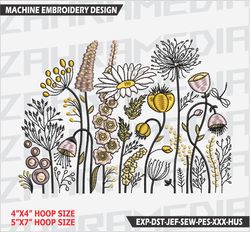 Flower , Machine Embroidery Design, Files, INSTANT DOWNLOAD