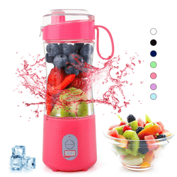 1pc 380ml Portable Blender With 6 Blades Rechargeable Usb - Temu