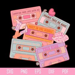 western 90s country music cassettes cowgirl lover svg