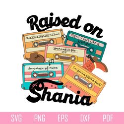 raised on shania country music cassette svg cutting files