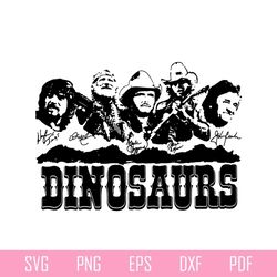 country music legends dinosaurs png sublimation designs