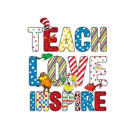 teacher love inspire read across america svg cutting files