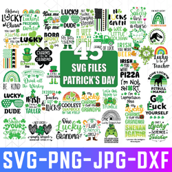 45 svg files patrick's day bundle, lucky svg, st. patrick's day clipart, saint patricks day svg, st patricks day rainbow