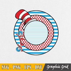 globe svg dr seuss, cat in the hat monogram svg, png