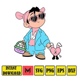 Easter Day Baby Benito Svg, Easter Bad Bunny Svg, Easter Egg Png, Un Pascua Sin Ti Png, Easter Svg Instant Download (4)