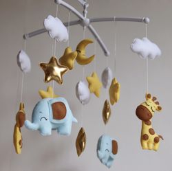 safari baby mobile nursery, baby crib mobile for neutral gender nursery, jungle animal mobile baby