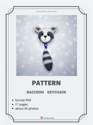 raccoon keychain jewellery pattern