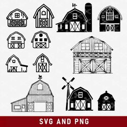 barn bundle svg, barn svg, farm svg, barn farmhouse svg, farming svg, png digital file