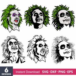 beetle juice svg bundle, instant download, bundle for cricut, silhouette vector svg png dxf cut file